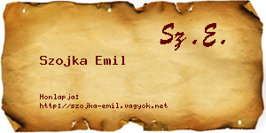 Szojka Emil névjegykártya